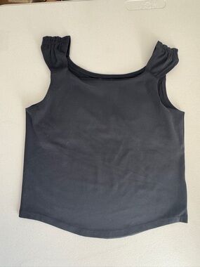 Athleta Girl Transcend Ruched Support Tank, black size 8/10